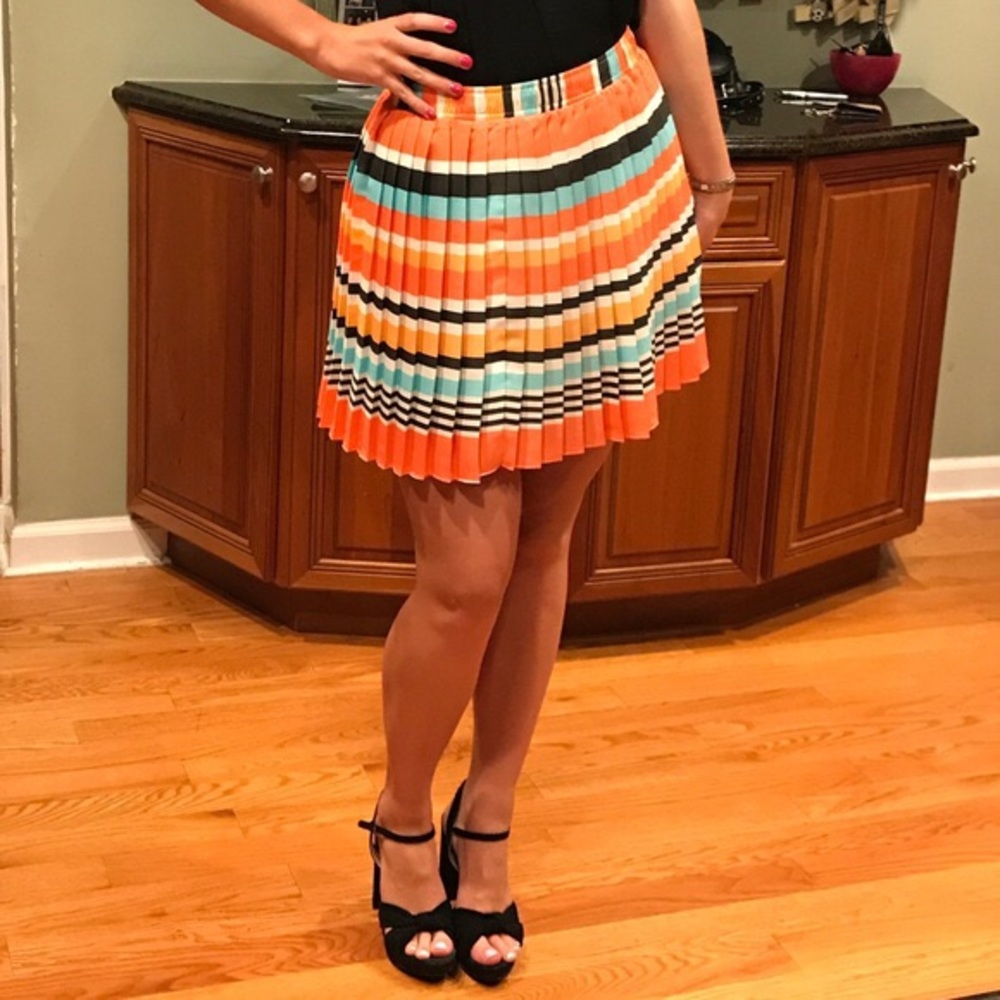 Orange striped BCBG SKIRT